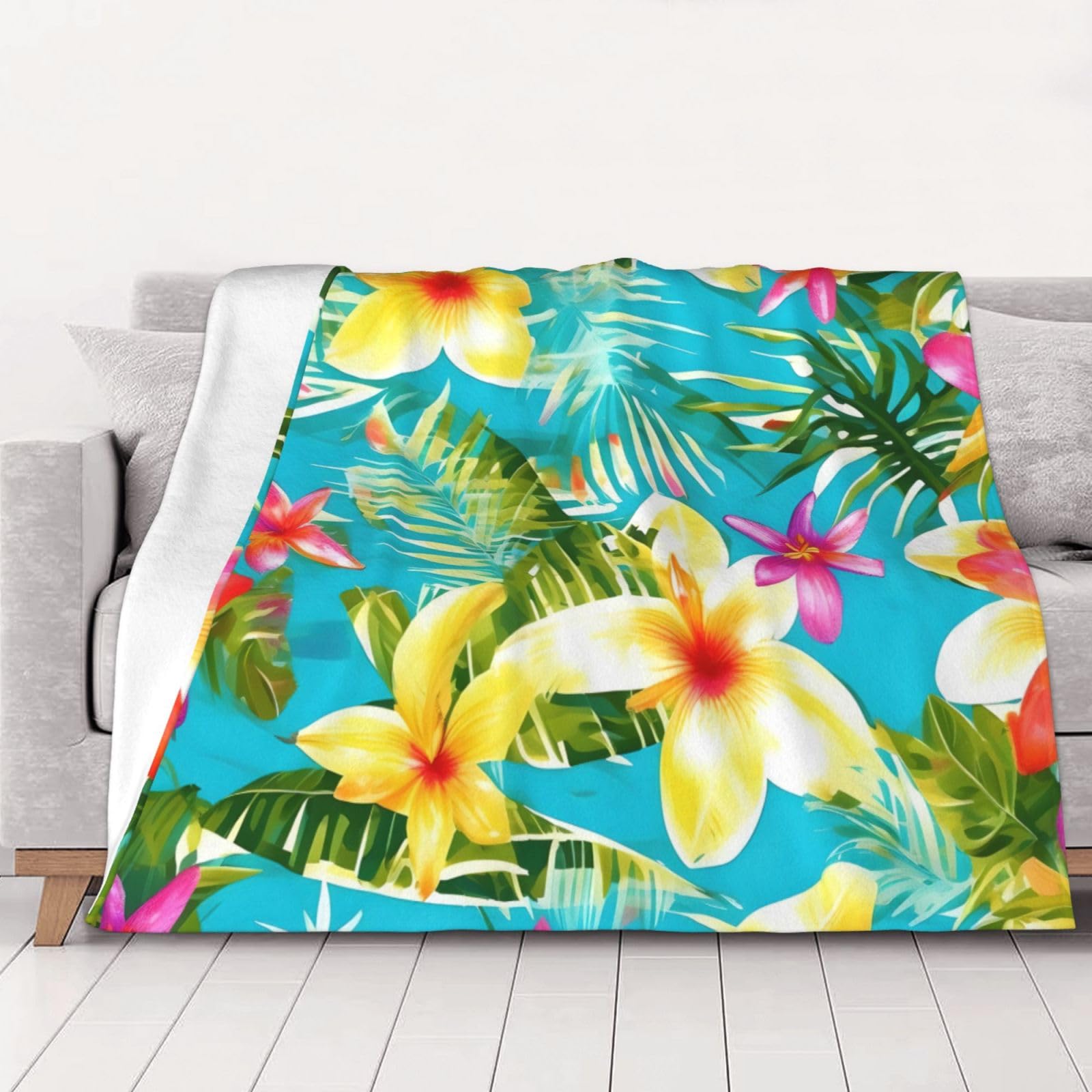 Couverture flanelle hawaïenne jeté de lit doux d'été