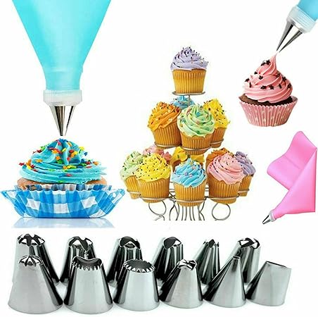Ensemble De 14 Douilles En Acier Inoxydable Poche A Douille Et Adaptateur Accessoires De Patisserie En Silicone Pour Glacage Creme Et Decoration De Desserts Et Gateaux Bleu Amazon Fr Cuisine Et Maison Ensemble De 14 Douilles En Acier Inoxydable Poche A Douille Et Adaptateur Accessoires De Patisserie En Silicone Pour Glacage Creme Et Decoration De Desserts Et Gateaux Bleu Amazon Fr Cuisine Et Maison