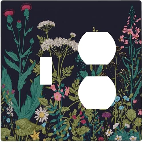 Miniatura 208 de Cubierta de Interruptor de Luz de Palanca de 1 Gang con Estampado de Bosque de Pinos Rústico Campestre, Cabaña Lodge Granero Bosque Forestal de