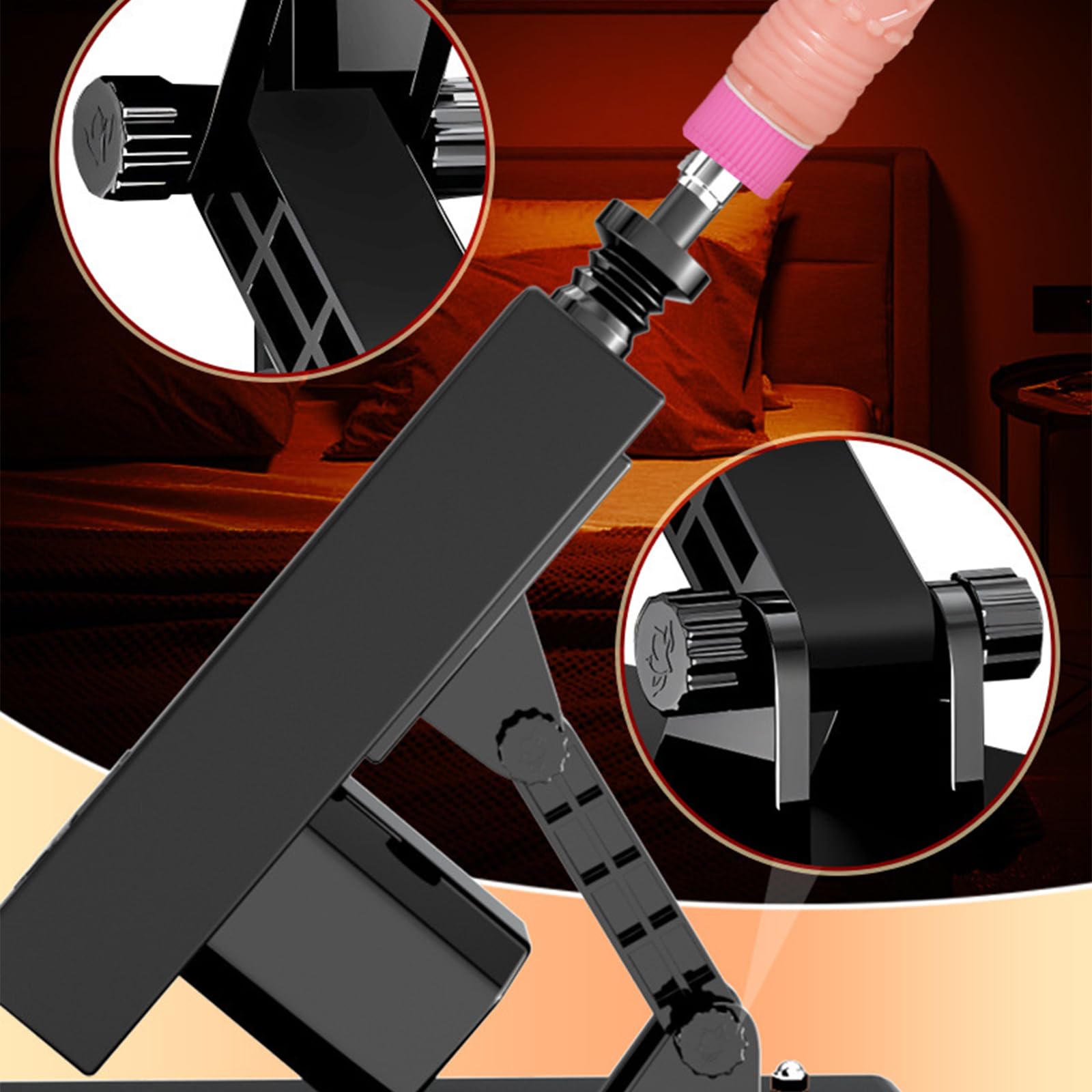 AMAZBEE Máquina del sexo Consolador automático de la máquina de la cogida del empuje con las ventosas fuertes Manos libres del sexo Dispositivo sexual del estímulo para los hombres (4 PCS)