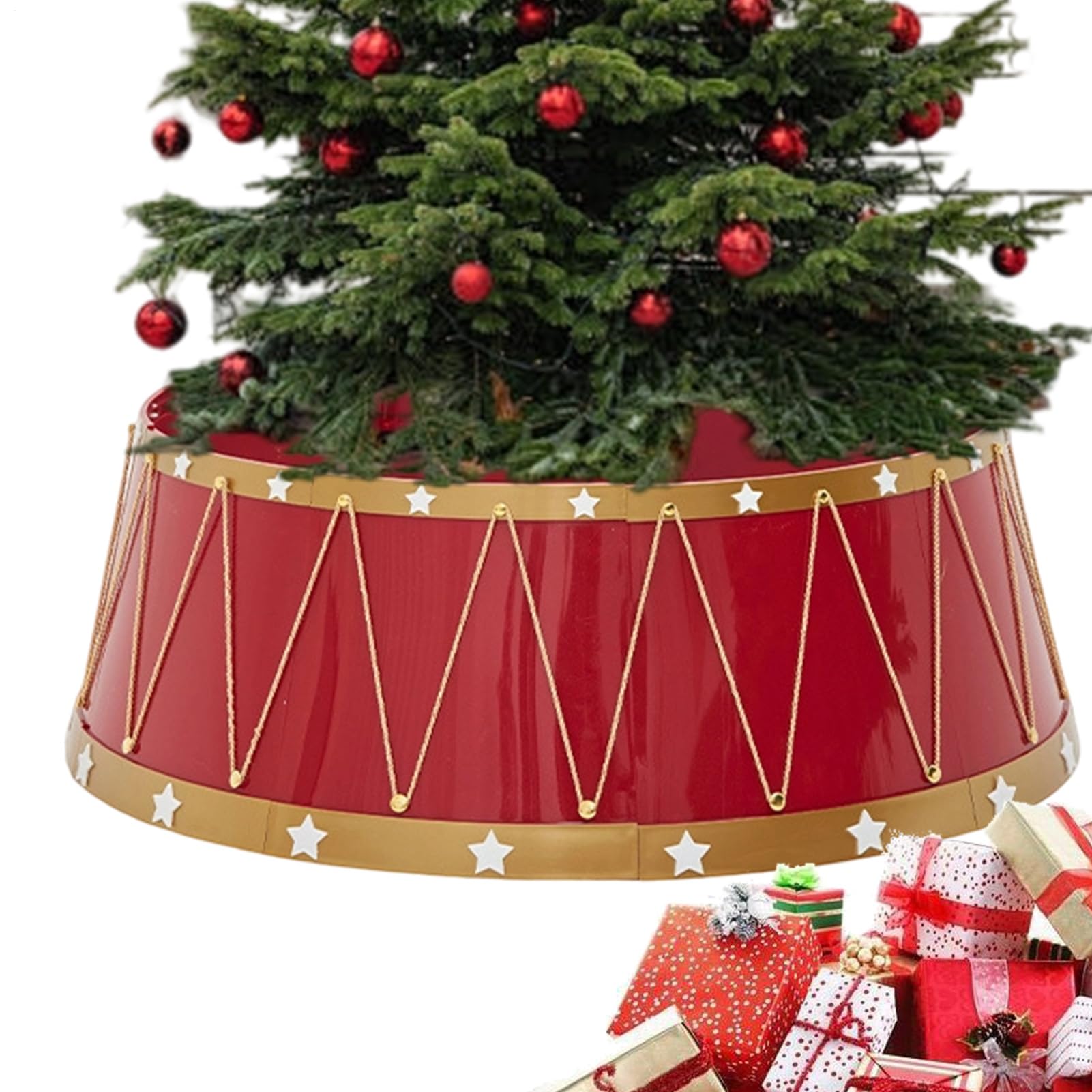 Gonna per Albero di Natale Cerchio Decorativo per Albero di Natale | Accessorio Festivo Per Interni Esterni Ingresso Giardino Paesaggio