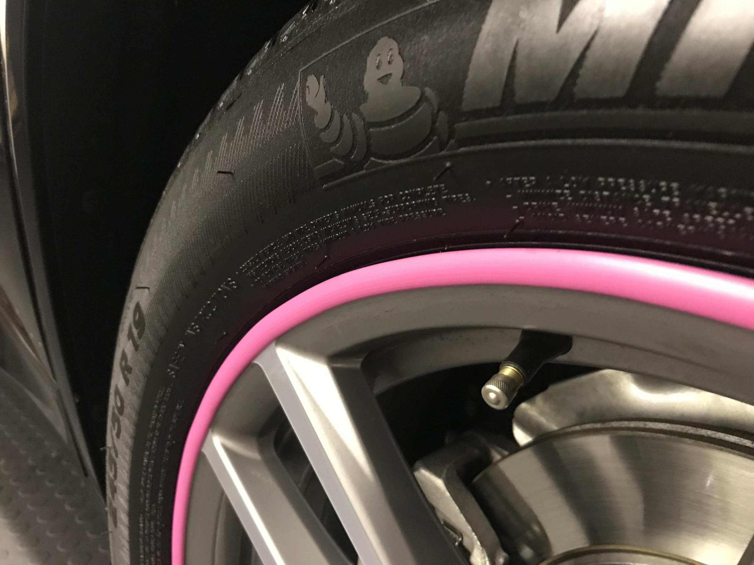 Rim Protector Kit Pink for Car Wheels – Alloy Wheel Guard Strip Kit Fits up to 21" Rims | Set of 4 Rim Protectors | Easy to Install Curb Rash Defense for Rims