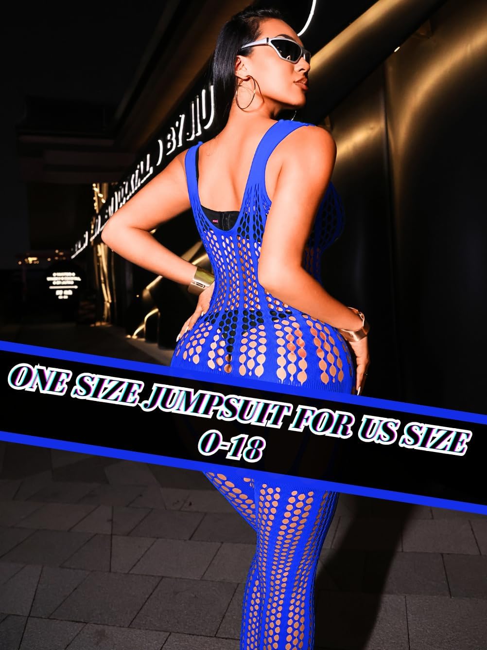 Women Sexy Fishnet Bodysuit, Hollow Out Body Stocking Sheer Lingerie Full Body Jumpsuits, Going Out Club Rave Outfits - Image 3