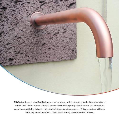 Miniatura 6 de Exquisita boquilla de gancho de cascada hecha a mano de latón macizo para paisaje, fuente de agua, decoración de lujo para piscinas, estanques,