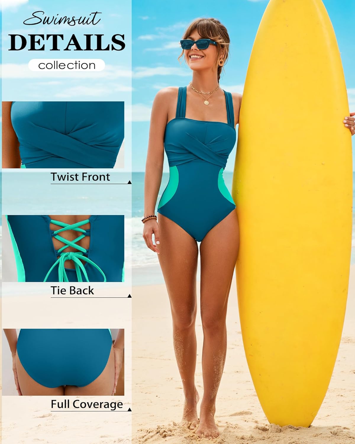 DaiLiWei Womens One Piece Swimsuits Tummy Control Push Up Bathing Suits Modest Slimming Swimwear Shapewear Swim Suit 2026 - Image 6