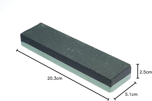 Miniatura 8 de SE Piedra de afilar de doble cara de carburo de silicio de 8 pulgadas, piedra de afilar con granos 120 y 240, incluye estuche de almacenamiento azul