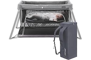2-in-1 Lotus Travel Crib and Portable Baby Playard