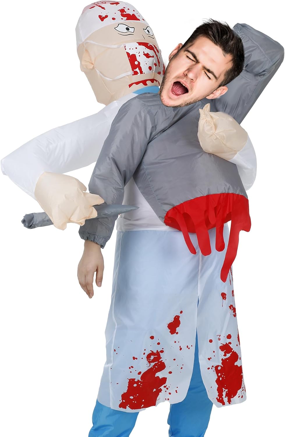 Leumoi 2 Pcs Halloween Doctor Inflatable Costume Adult with Headband Surgeon for Halloween Cosplay Accessories - Image 5