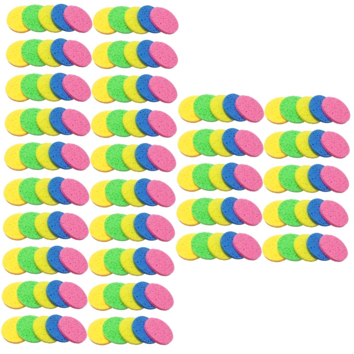 FRCOLOR 150pezzi Spugnette Struccanti Cellulosa Da Morbide e Assorbenti Per Detersione Viso e Rimozione Makeup Durevoli e Non Irritanti