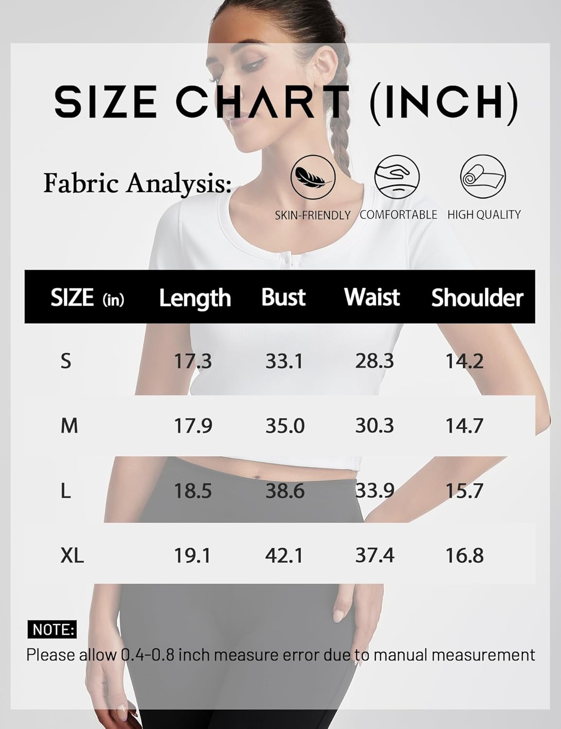 Womens Workout Crop Tops Short Sleeve Athletic Cropped T Shirt Scoop Neck Gym Yoga Fitted Basic Tee - Image 7