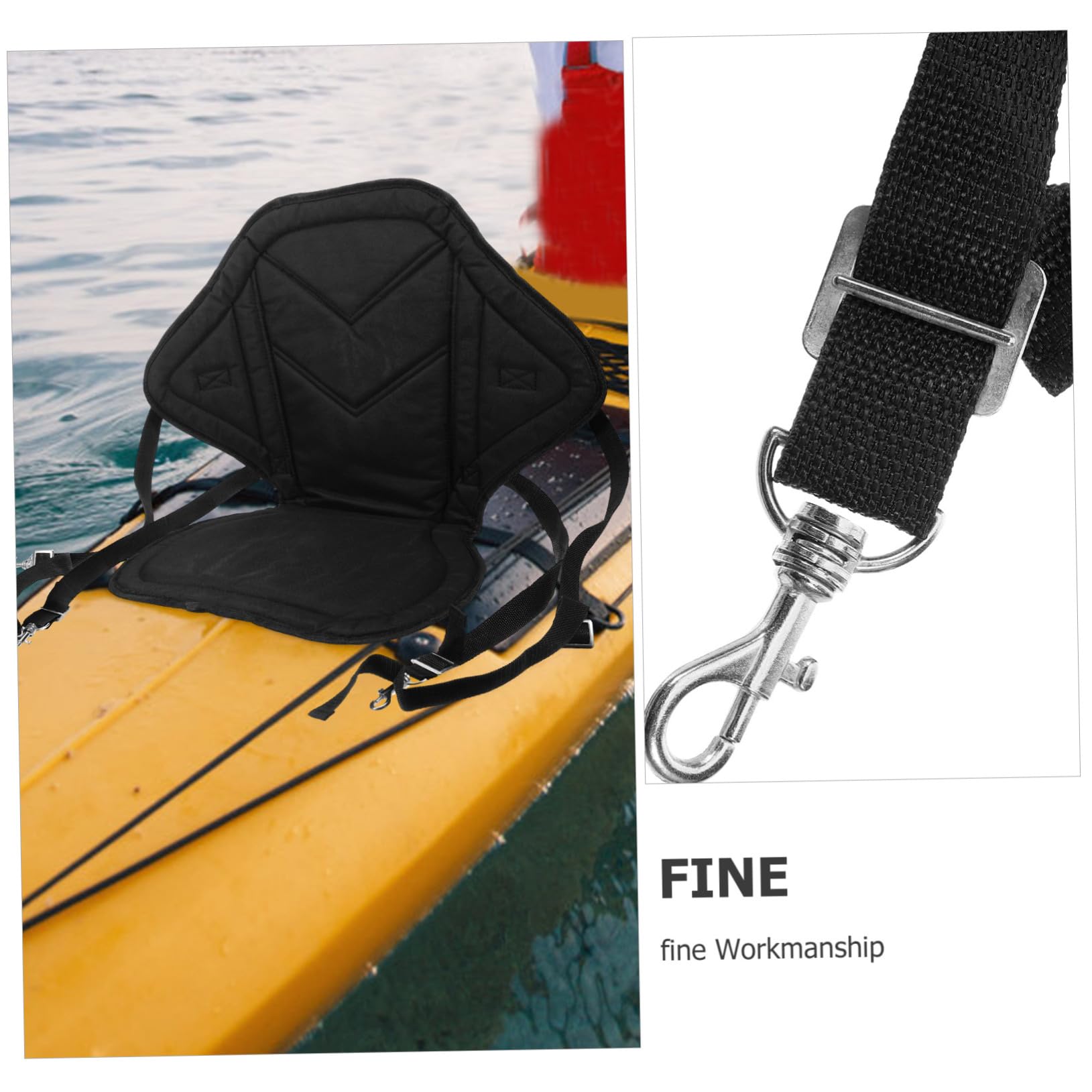 Asiento Inflable para Kayak Diseño Ergonómico y Tela Oxford Resistente, Cojín de Respaldo Acolchado para Uso Exterior en Actividades al Aire Libre