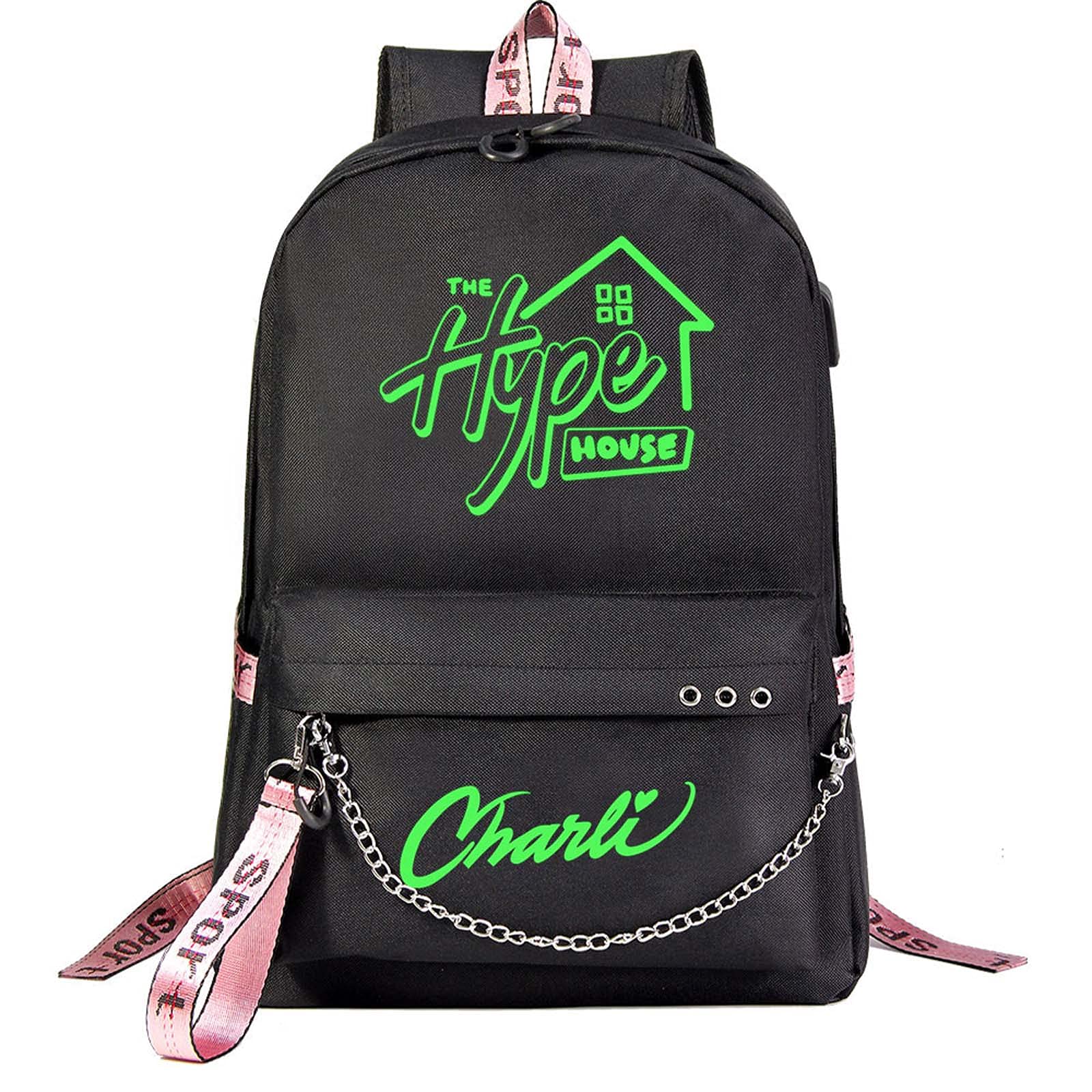Flyself Charli D'amelio Zaino Zainetto per Studente Ragazza Ragazzo  Luminoso Casual Giocattoli per Laptop con Porta di Ricarica USB :  Amazon.it: Moda