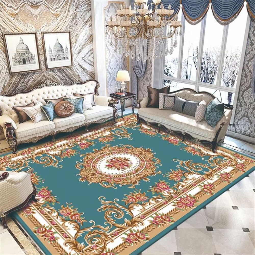 Tapis d'extérieur enfant 90x180 coussin sol chambre bleu