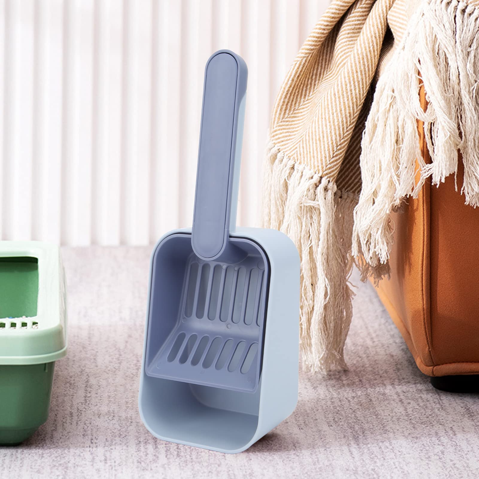 Pala per Lettiera per Gatti Lettiera per Cani e Gatti per Animali Paletta per Lettiera in Plastica per Gatti Domestici(Blu - In scatola)