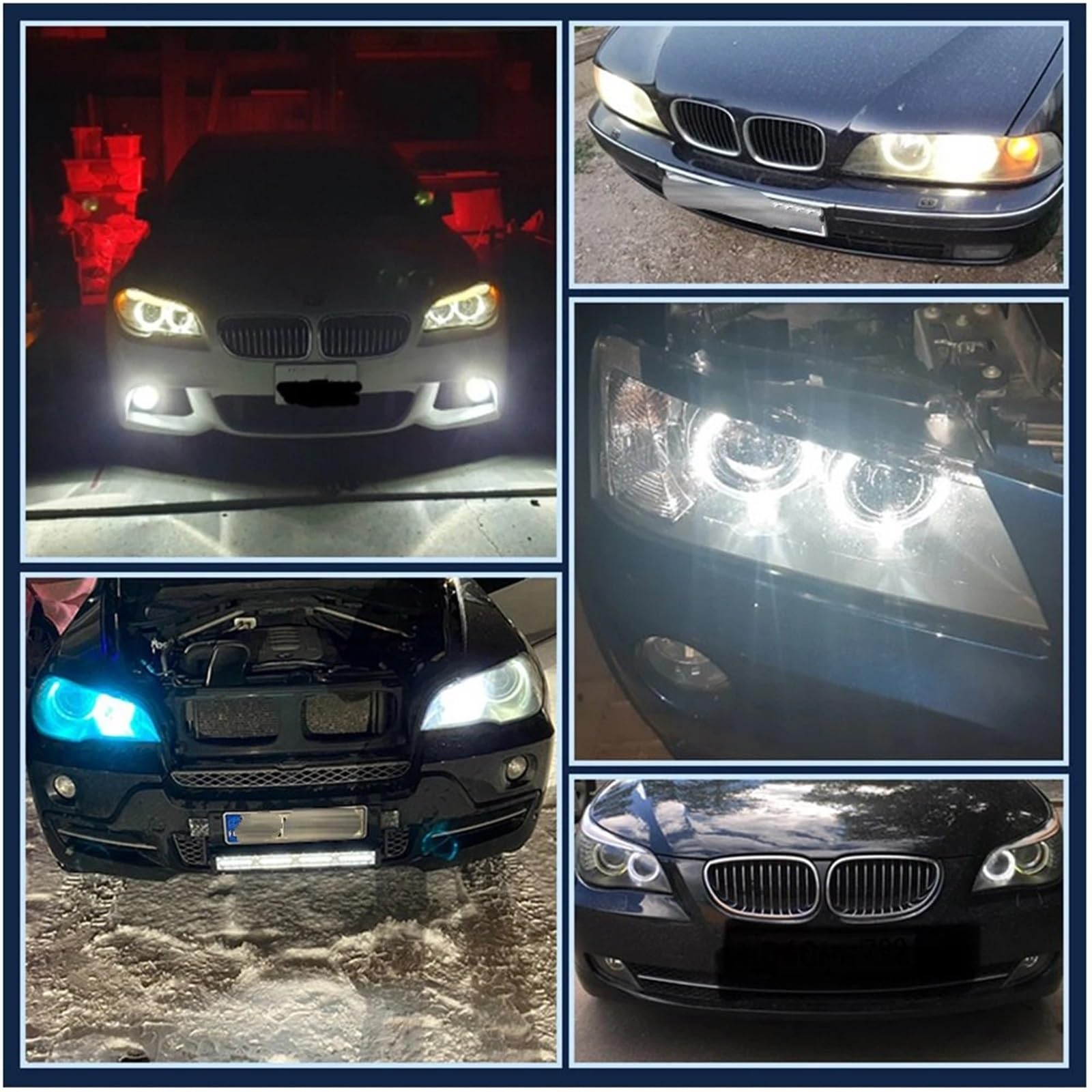 LED Oświetlenie pomocnicze Do Reflektor Samochodowy Żarówki Przeciwmgielne | B1 H11 H8 H9 H16 9005 9006 Bursztynowy/złoty Żółty/biały/niebieski Oświetlenie & Play(2PCS 9006 HB4 1900K)