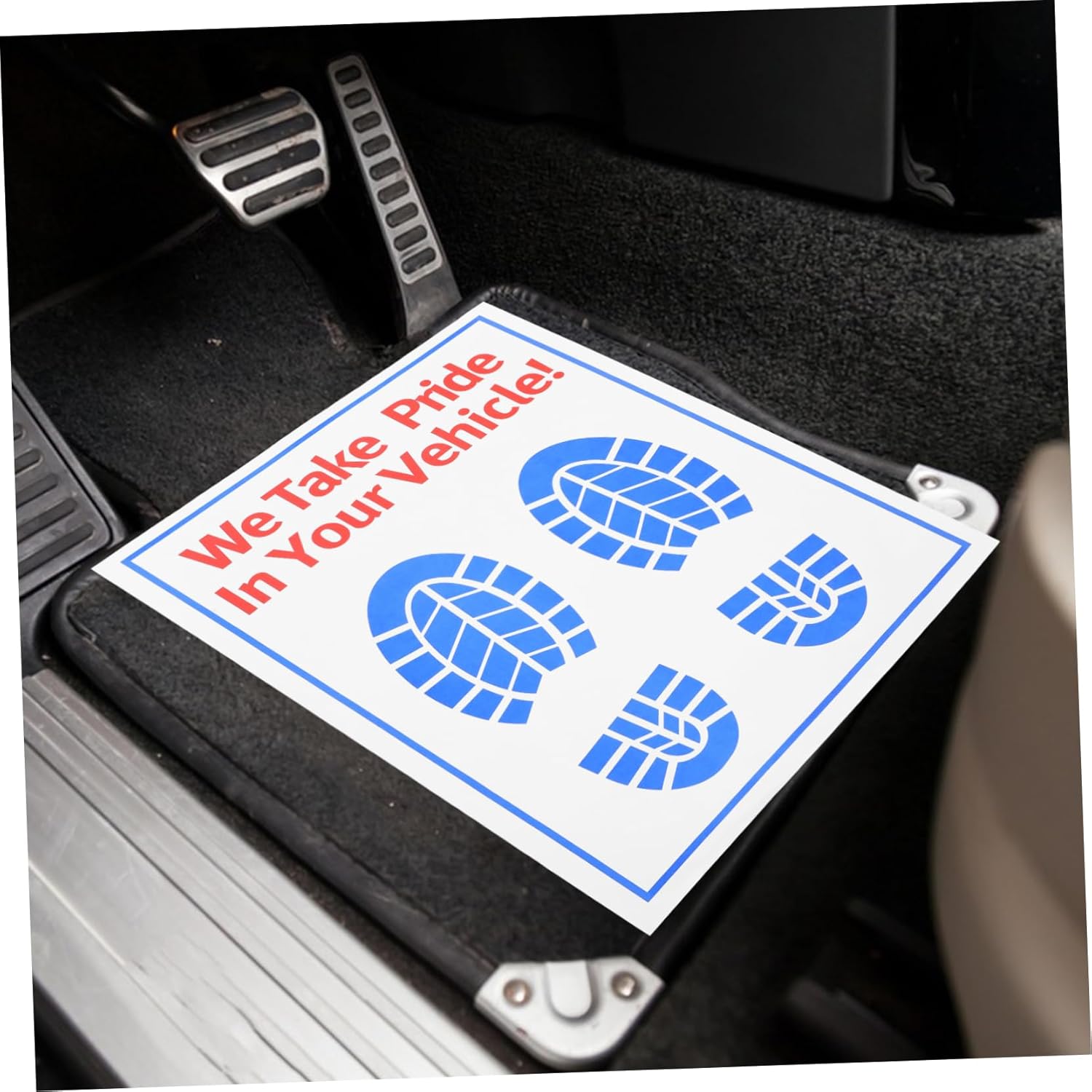 Cabilock 100Pcs Disposable Car Foot Mats Durable Paper Vehicle Floor Protection Mats for Maintenance Repairs Lightweight Compact Design Cleanliness Barrier for Carpet