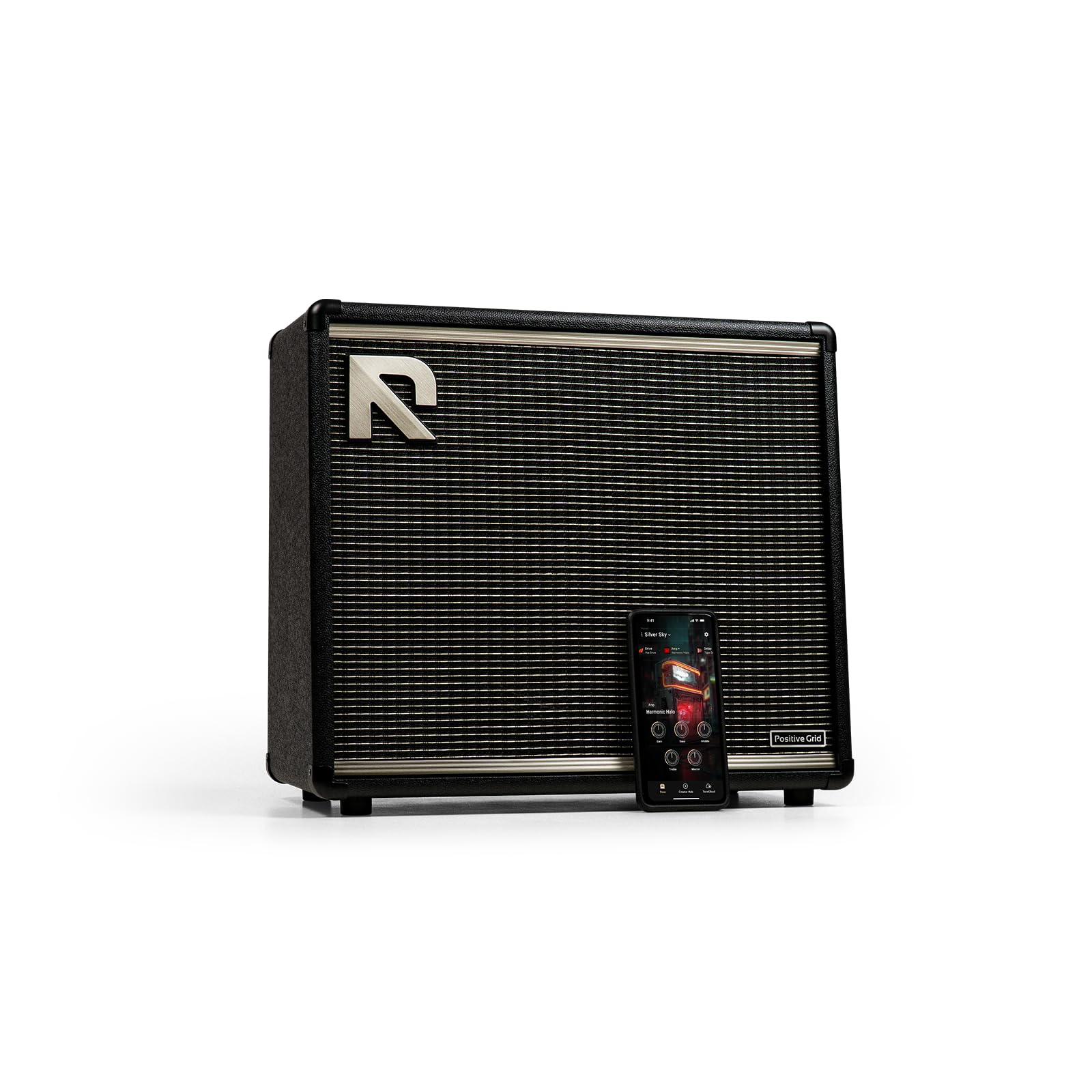 Positive Grid Reactor 50-Watt –Ampli Combo Guitare Intelligent avec Amp Intelligence, Création de Sonorités à partir de Prompts, Photos et Audio, Puissance Réglable et Enregistrement USB