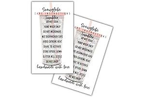 Snowglobe Tumbler Care Instructions Card