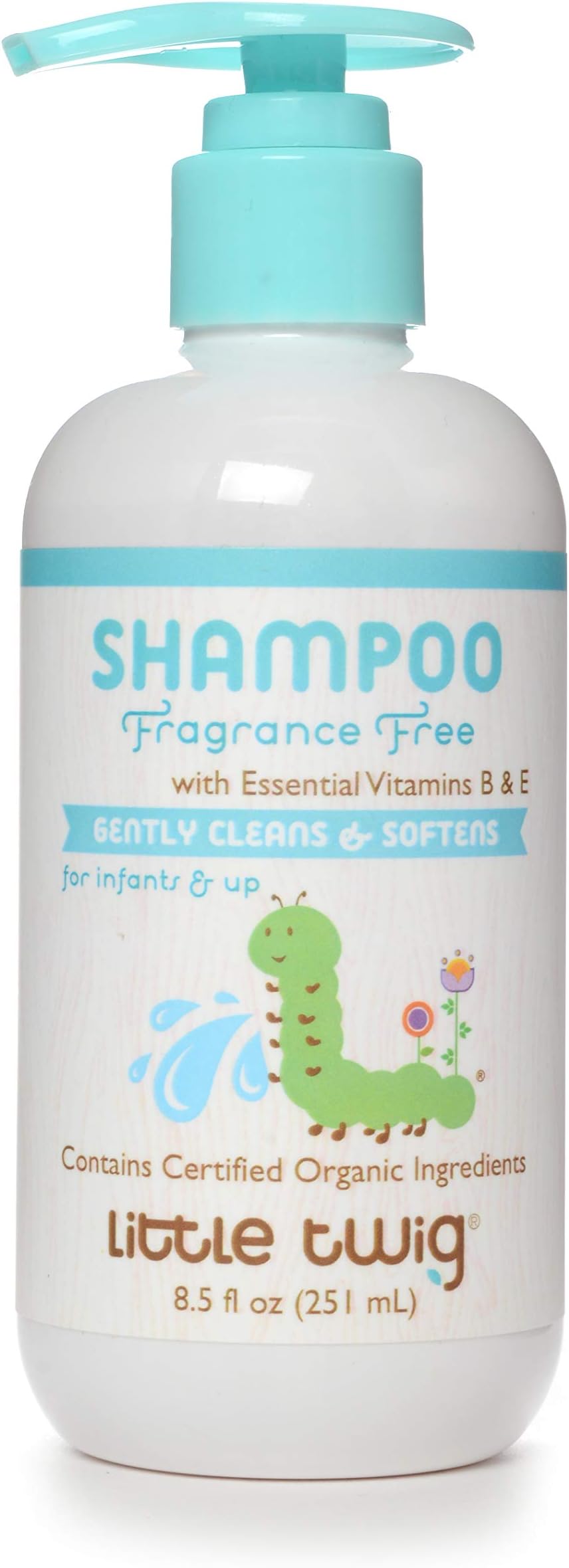 Little TwigFragrance-Free Shampoo, Hair Shampoo with Natural Plant Derived Formula, Vegan, Gluten-Free, Perfect for Newborns, 8.5 fl. oz.