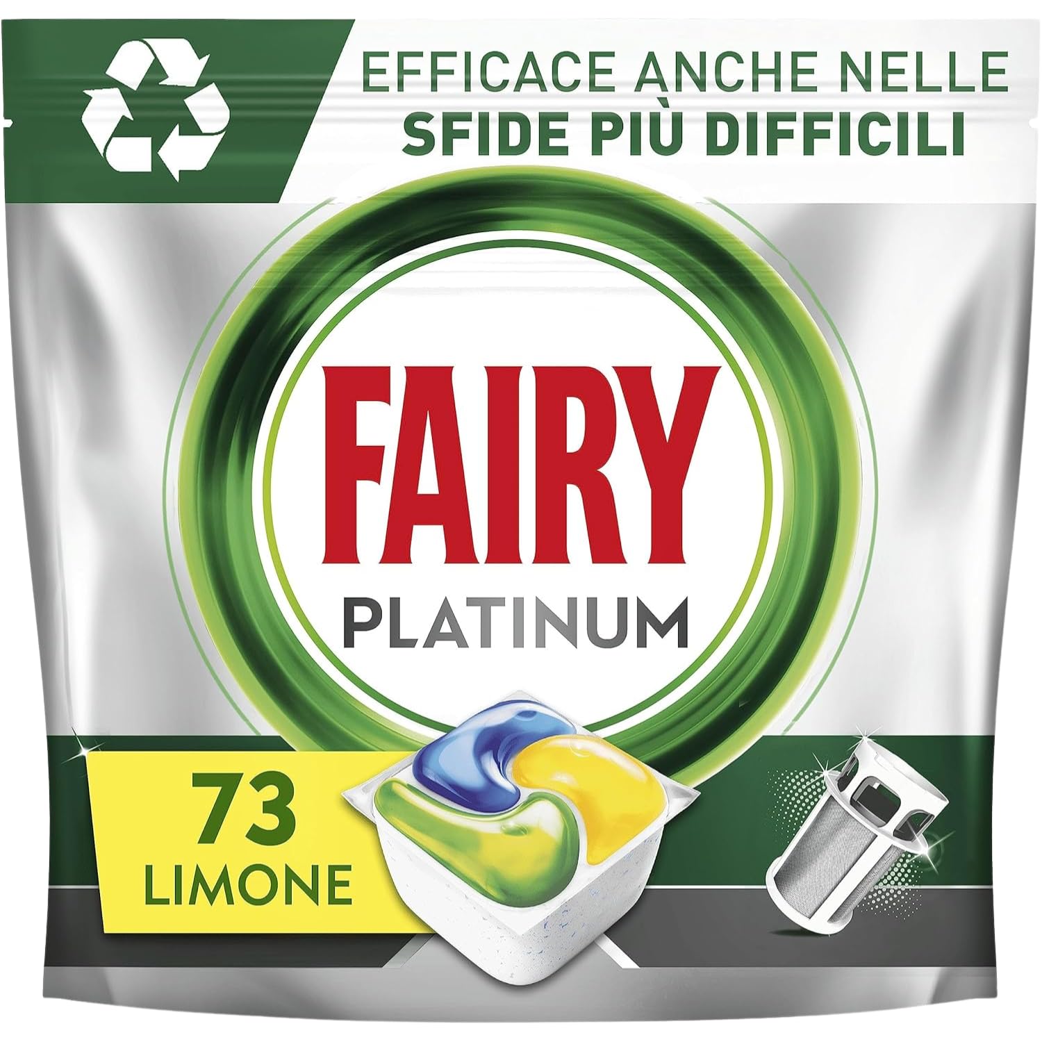 Capsule Lavastoviglie Tutto in Uno – Azione Sgrassante Profonda – Profumo Limone – 73 Capsule kit con Spugna Brandizzata SPESA & RISPARMIO Inclusa – Variazioni 4/8/12 Pezzi (12)