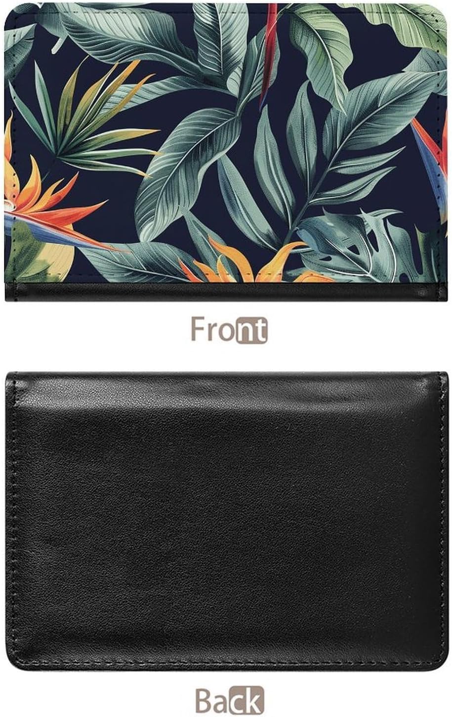 Cute Passport Holder for Travel,Personalized Multi-Functional Passport Cover with Card Slots,Slim Tropical Leaves Pattern Printed Passport Wallet for Women Men