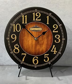 The Big Clock Store Handcrafted Black & Wood Wall Clock | Silent Non-Ticking Mechanism | Rustic Charm for Kitchen, Living Room, or Bedroom | Battery Operated | Made in USA | Large 18-Inch