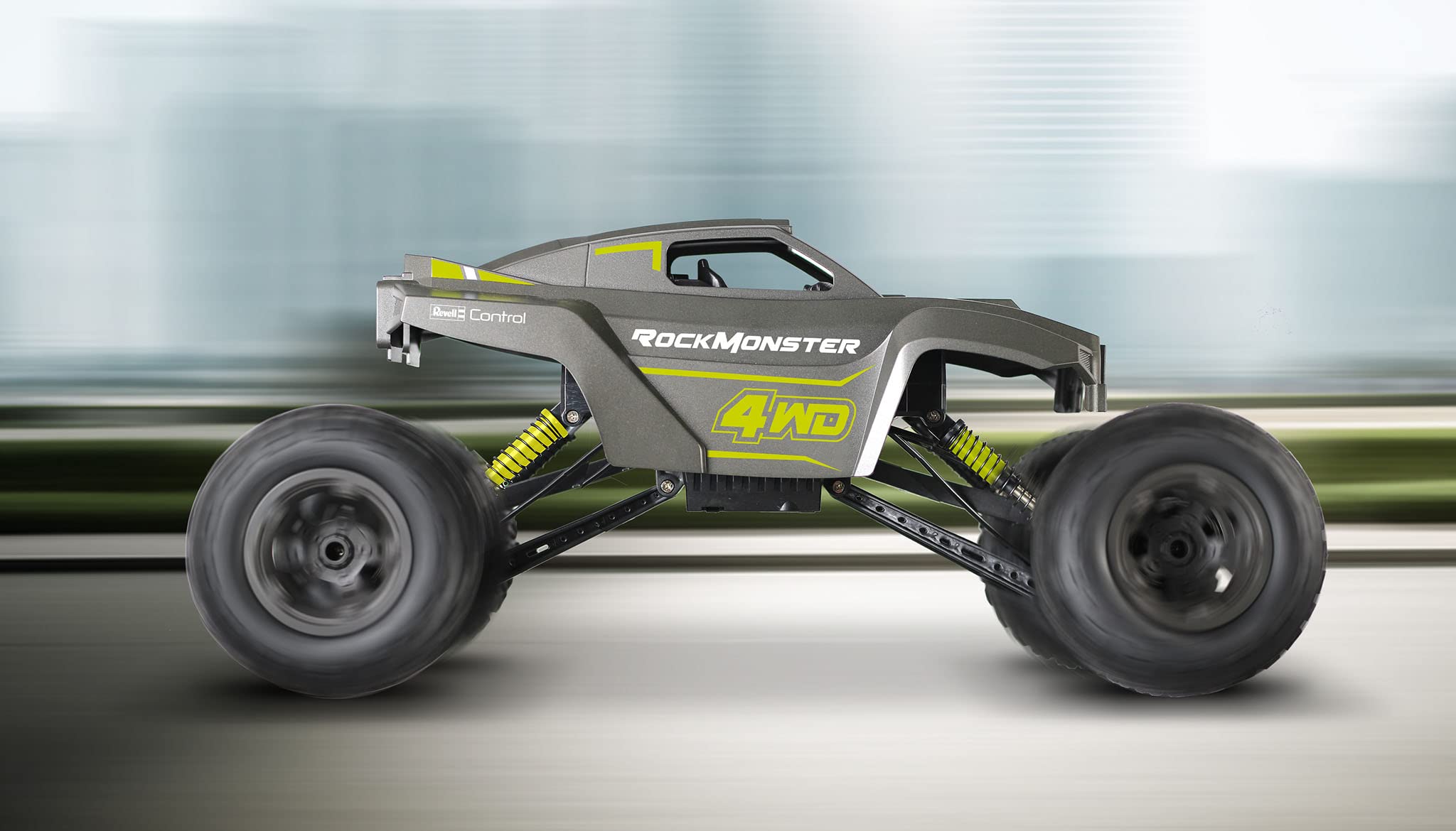 Revell Control RC Crawler Rock Monster I Maßstab 1:14 I Beeindruckende Offroad-Leistung I AWD I Lange Fahrzeiten I Perfekt für spannende Abenteuer für Anfänger und Fortgeschrittene I Ferngesteuert RC