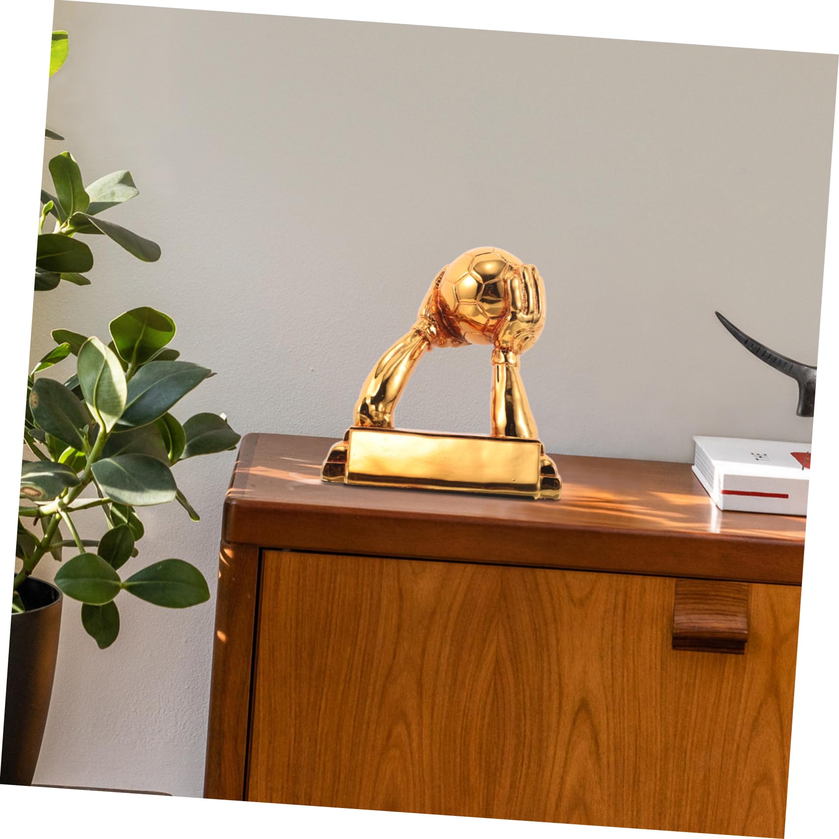 BESTonZON Fußball Trophäe Torwart Auszeichnung Robustem Resin Kompakte Dekorativ für Büro und Zuhause für Fußballfans und Schul oder Mannschaftspreise