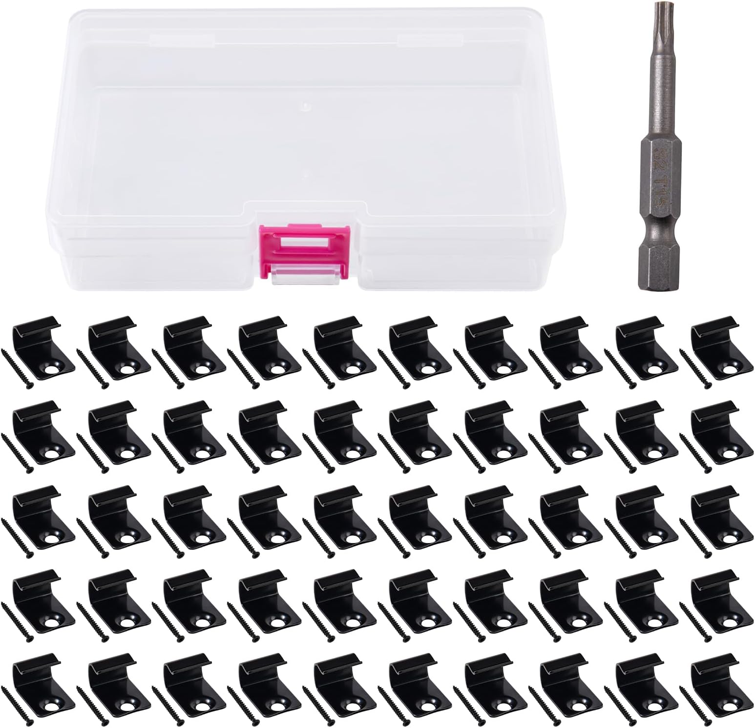 SPEEDWOX 50 Pack Starter Clips for Decking Universal Starter 304 Stainless Steel Hidden Fasteners Composite Deck Board Universal Decking Screws Composite