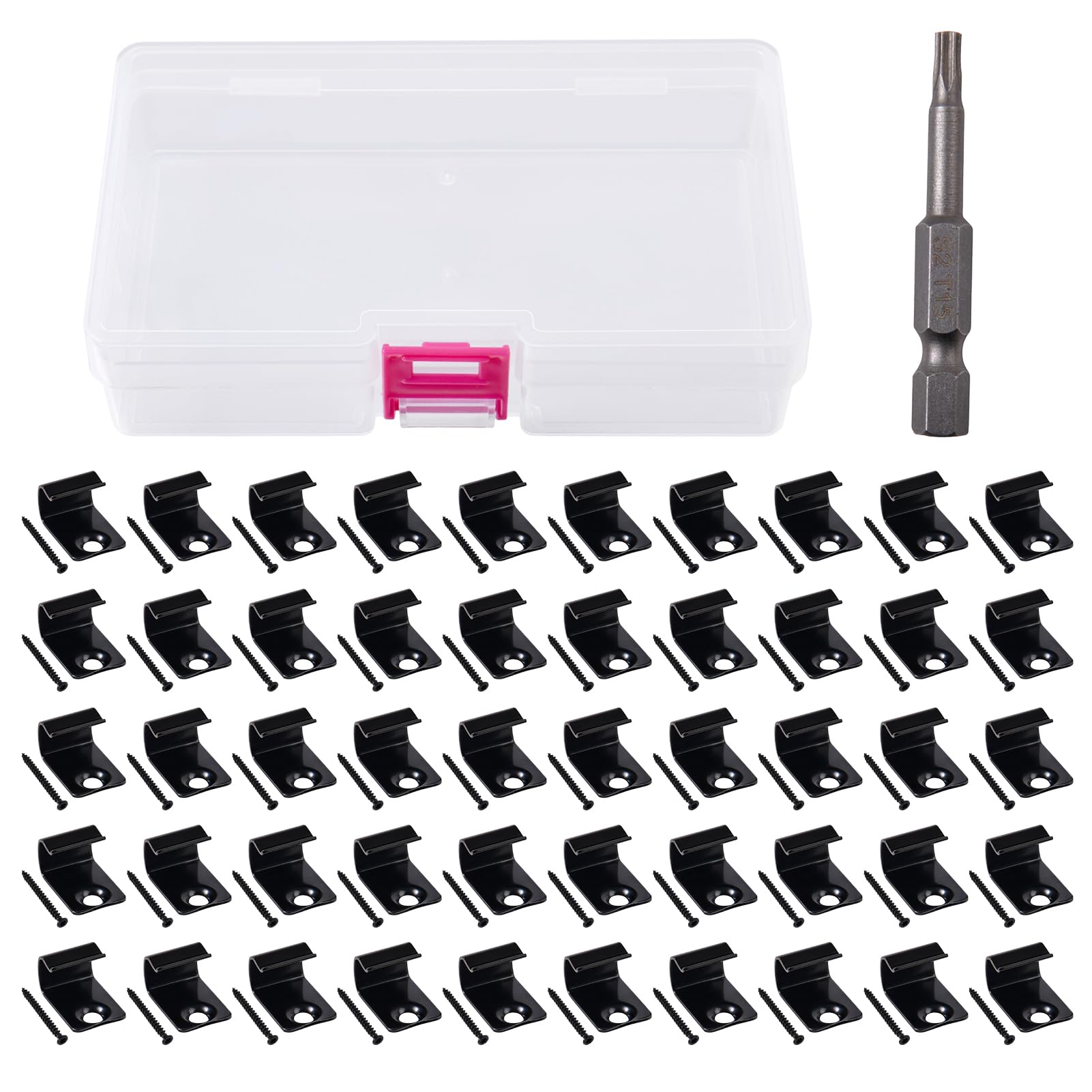 SPEEDWOX 50 Pack Starter Clips for Decking Universal Starter 304 Stainless Steel Hidden Fasteners Composite Deck Board Universal Decking Screws Composite