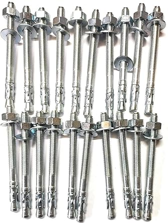 Wedge Type Fully Threaded Design Expansion Zinc Plated Anchor Bolts-In Variable Size (12 mm x 100 mm)