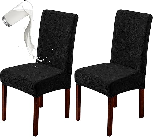 Vista 38 de Genina Fundas impermeables para sillas de comedor, fundas elásticas para sillas Parsons para comedor, cocina, funda protectora para silla