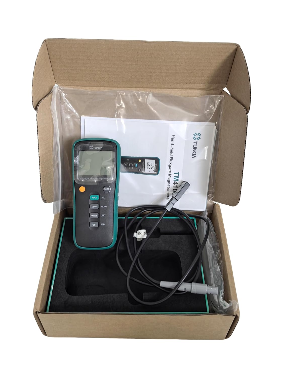 Handheld Fluxgate Magnetometer Lab Magnet Gauss Meter with Accuracy 2% Measurement Range 0 to ± 1000μT Suitable for Measuring The Residual Magnetism of Magnetic Materials or Metal Parts