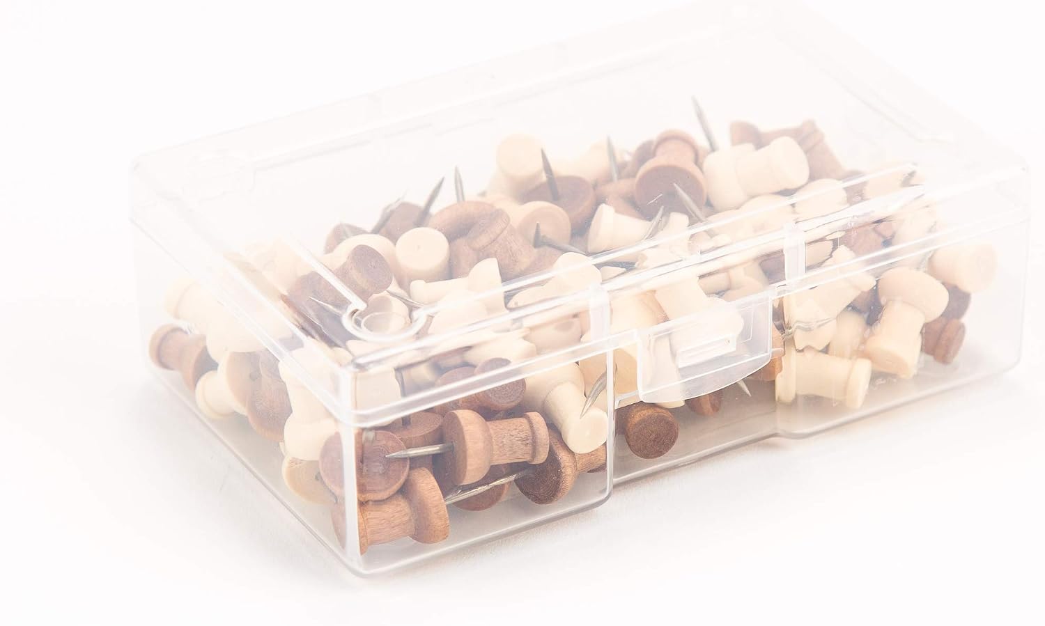 U Brands Wood Push Pins, Natural and Dark, 100-Count (3085U06-24)