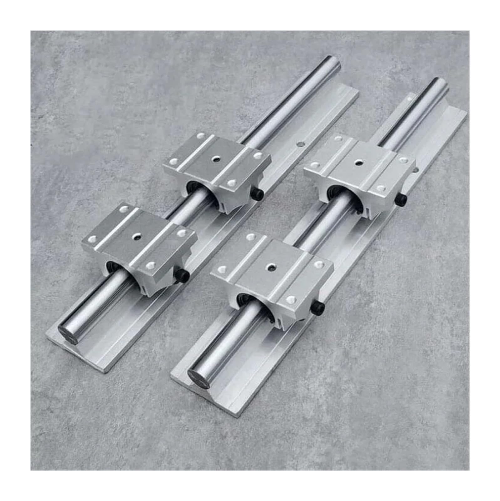 IVEKYKIBC 2pcs TBR25 L-500mm Support Rail Linear Guide + 4pcs TBR25UU Bearing Blocks