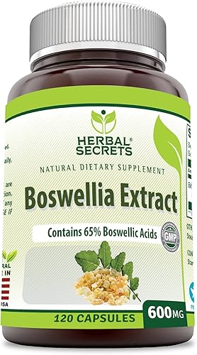 Miniatura 1 de Extracto de Boswellia Serrata Herbal Secrets (65% de ácidos de boswellia) 0.021 oz 120 comprimidos naturales, paquete de de 1, 1