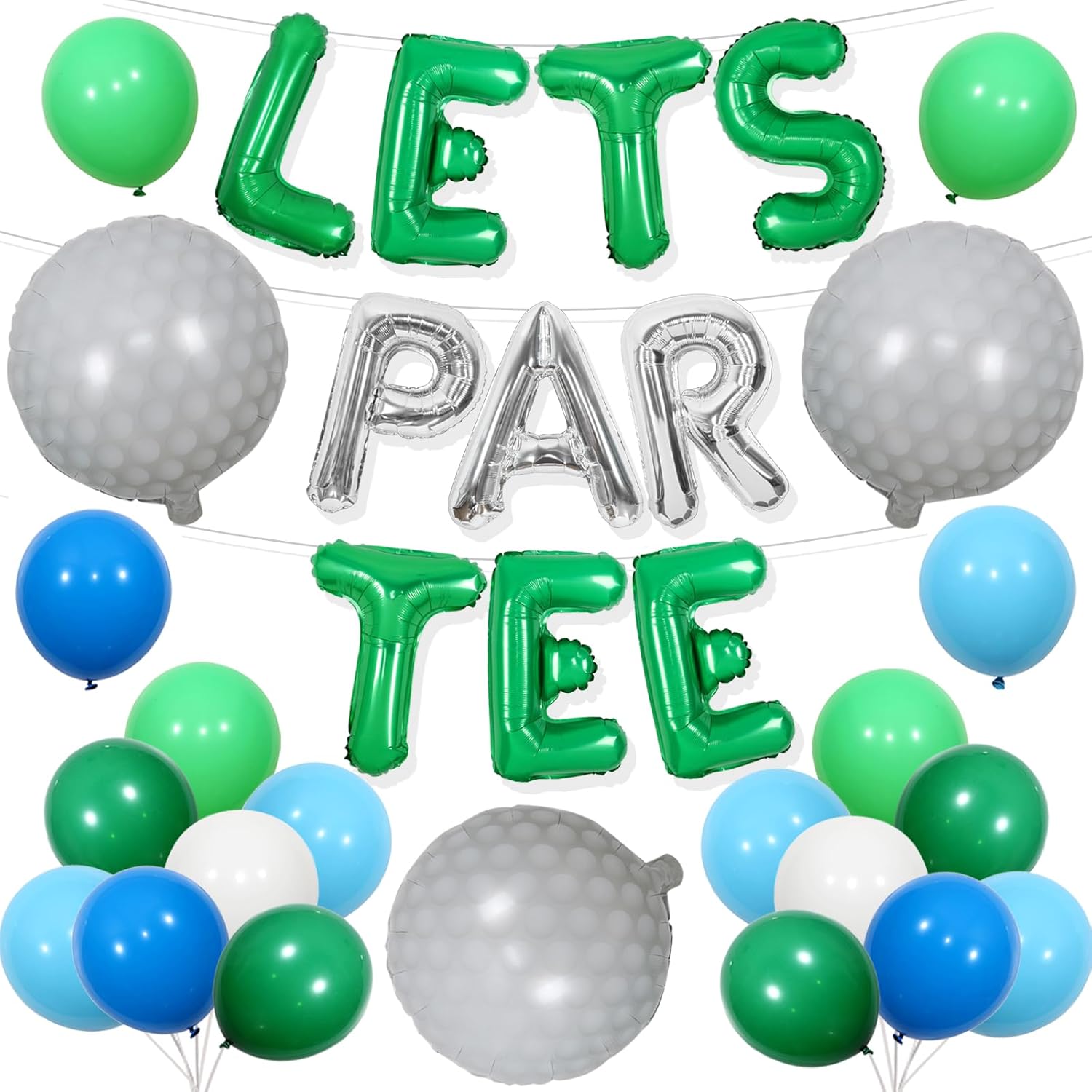 JOYMEMO Golf Party Decorations for Boys Men, Blue Green Let