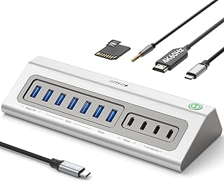 Gitfos Powered USB C Hub,18 in 1 USB Hub with 4K HDMI,PD 100W,45W Charging,10Gbps Data,SD/TF,Audio,65W Power Adapter & 3.3 Price In India