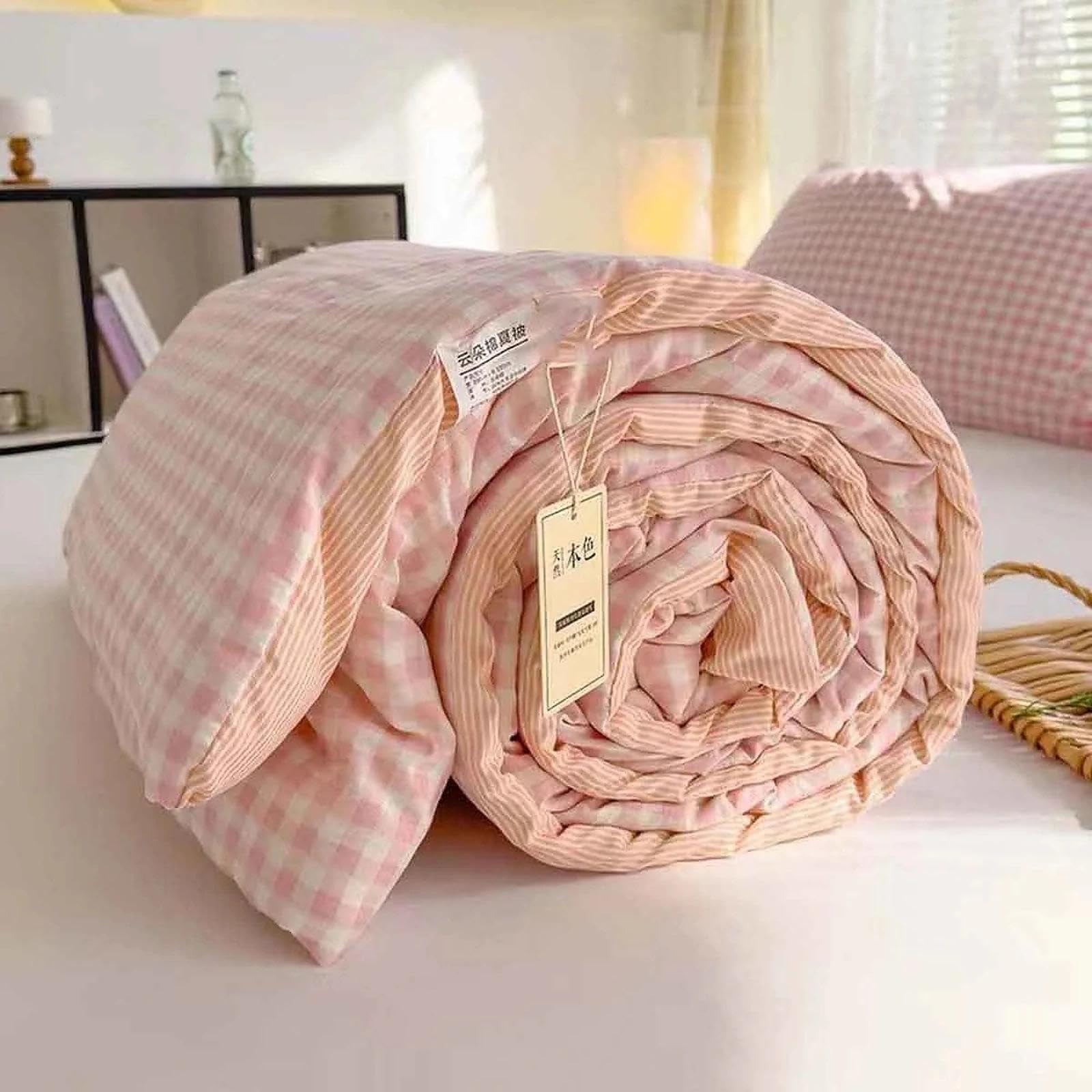 Generico Copriletto Estivo Trapuntino Cotone Morbido e Confortevole per Letto Singolo e Una Piazza e Mezza, Coperta Leggera e Traspirante, Stampa Digitale(B,200x230cm)