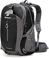 Vista 1 de SPEEDPARK - Mochila de senderismo de 40L, impermeable, mochila de día para senderismo con cubierta contra la lluvia, mochilas de viaje de senderismo
