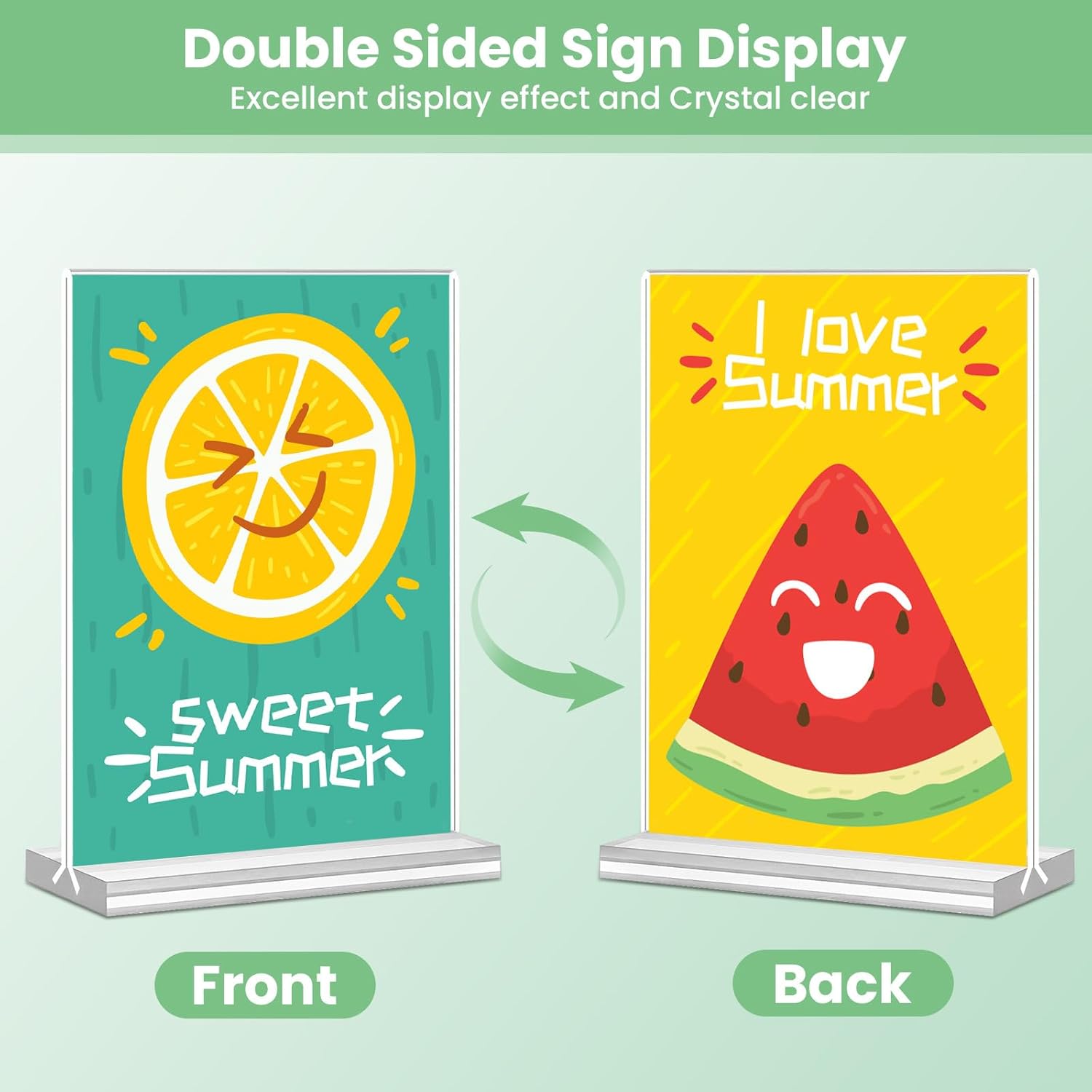 Acrylic Sign Holder 4x6, 21 Pack Clear Table Menu Vertical Double Sided Display, Plastic Menu Stand Paper Holder Suitable for Restaurants Office Store Show Fair - Image 2