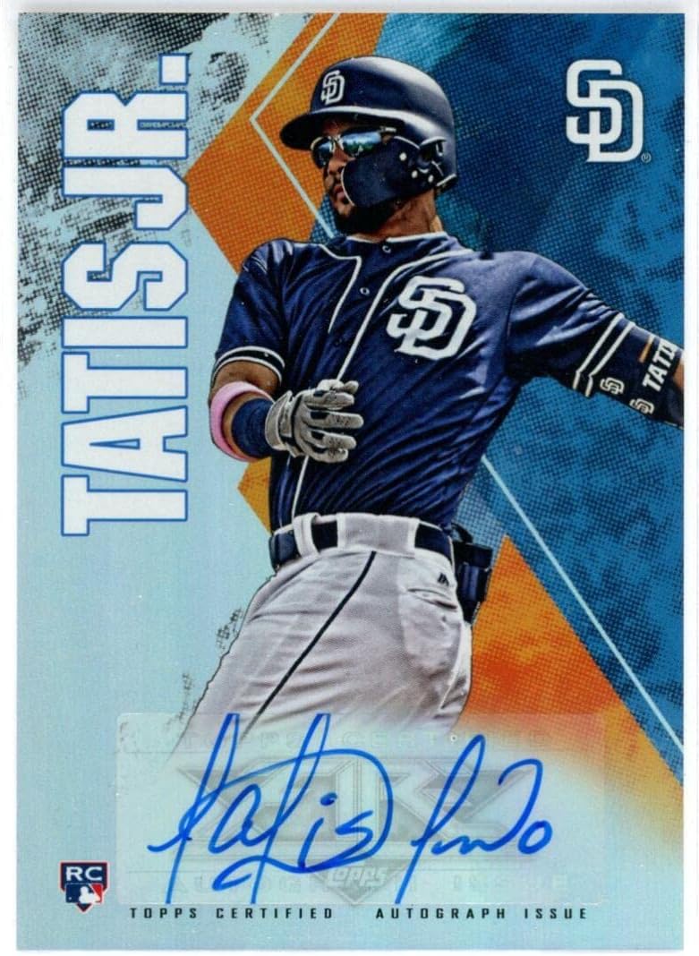 2019 Topps Fire Autographs #FA-FTJ Fernando Tatis Jr. San Diego Padres MLB Baseball Card (Autographed) NM-MT