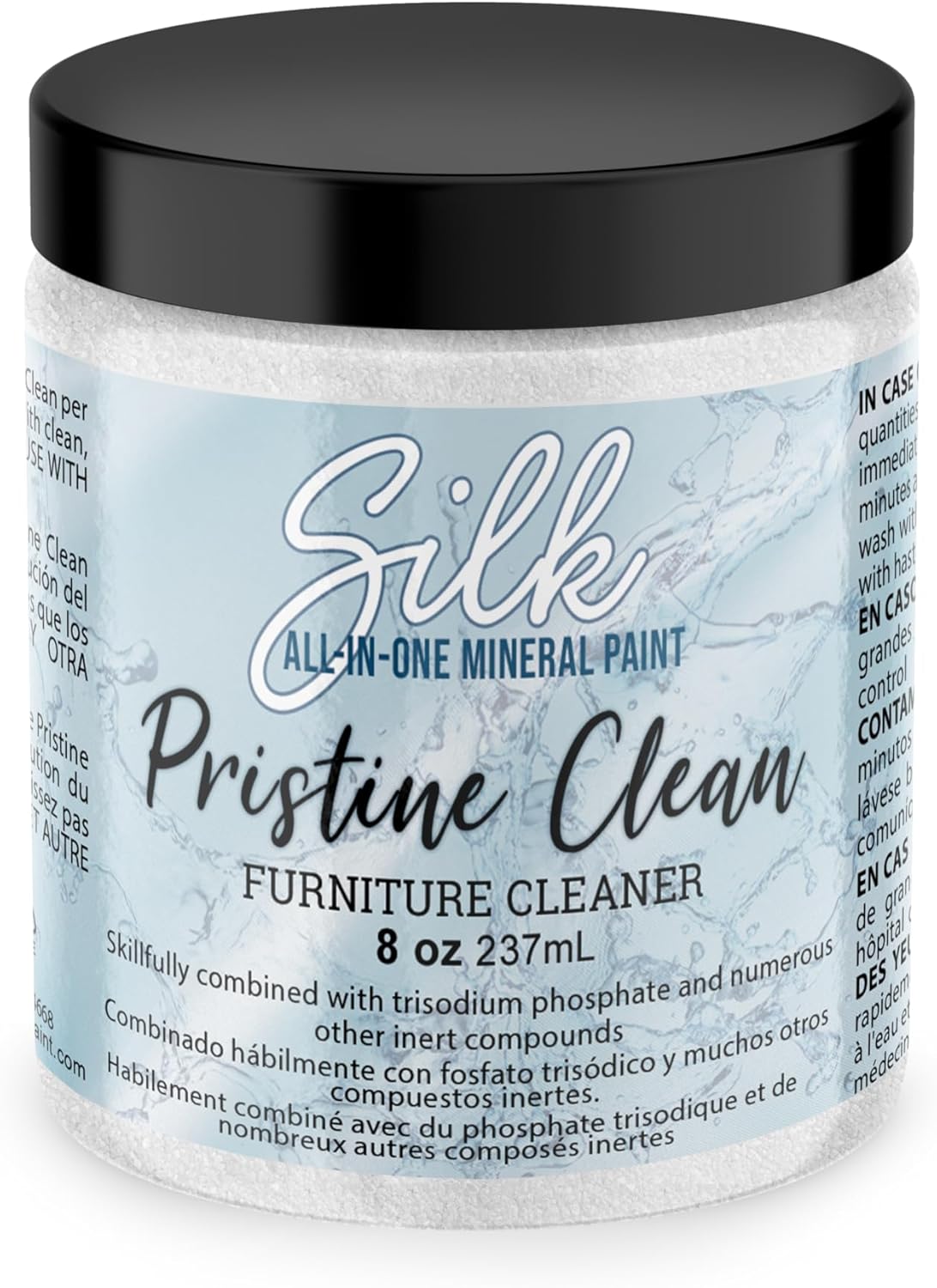 Dixie Belle Pristine Clean - 8oz - Dissolvable Granular Cleaning Solution Mix - Silk Mineral Paint Prep for DIY Projects - Multi-Surface Cleaner