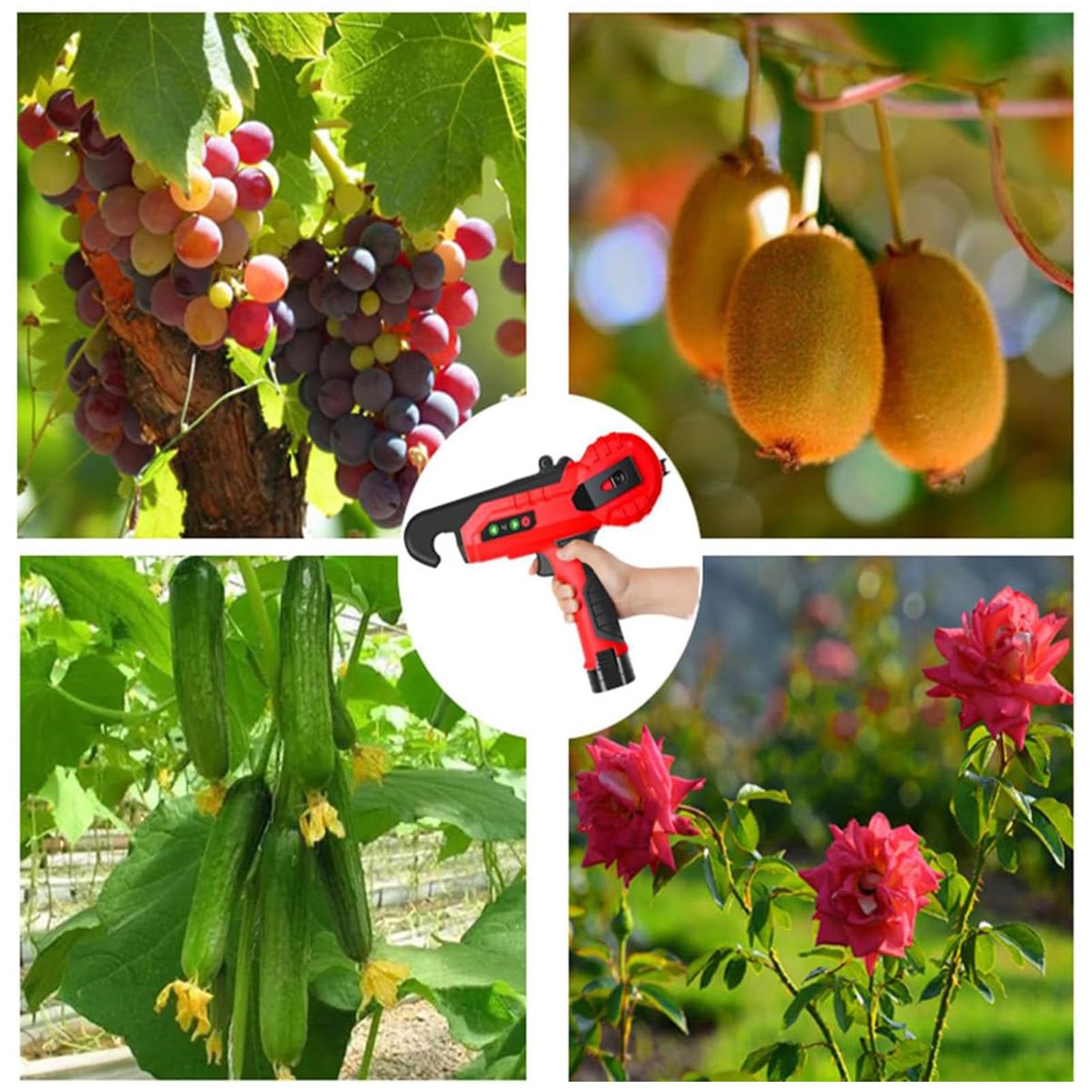Máquina de atar eléctrica para vides, herramienta portátil para atar eficientemente ramas de uva en jardinería, equipo de jardinería fácil de usar, diseño recargable