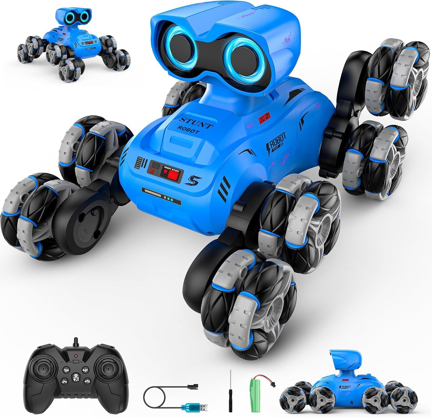 Coche Teledirigido Todoterreno 8WD 4x4,Control 2.4Ghz,Baterías Recargables | Baterías 60+ Minutos RC Car,CocheTeledirigido para niños 3-12, El regalo ideal para cumpleaños y fiestas