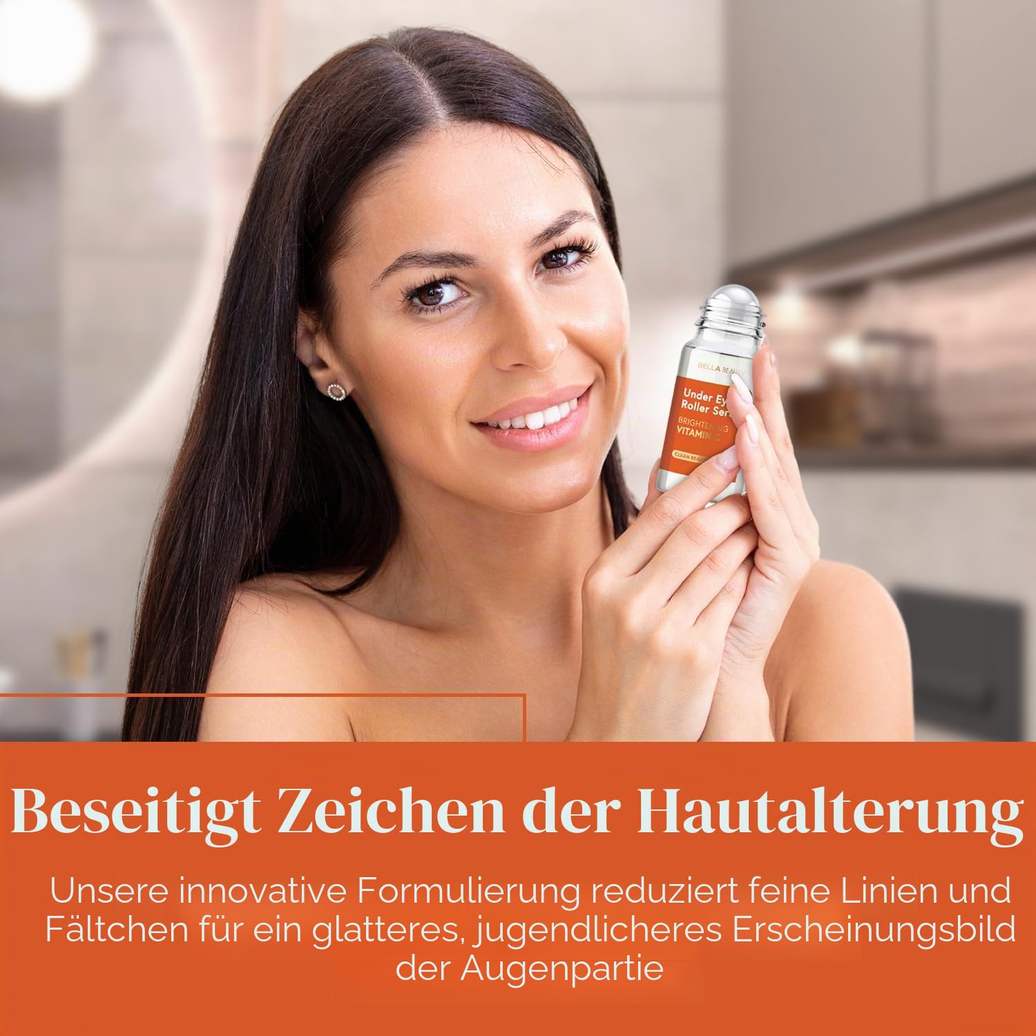 Bella Beauty Bella Beauty Eye Roller Serum Mit Vitamin C Und Niacinamid – Reduziert Schwellungen, Feine Linien Und Augenringe – Anti-Aging, Pflege Für Alle Hauttypen – 1,69 Fl. Oz