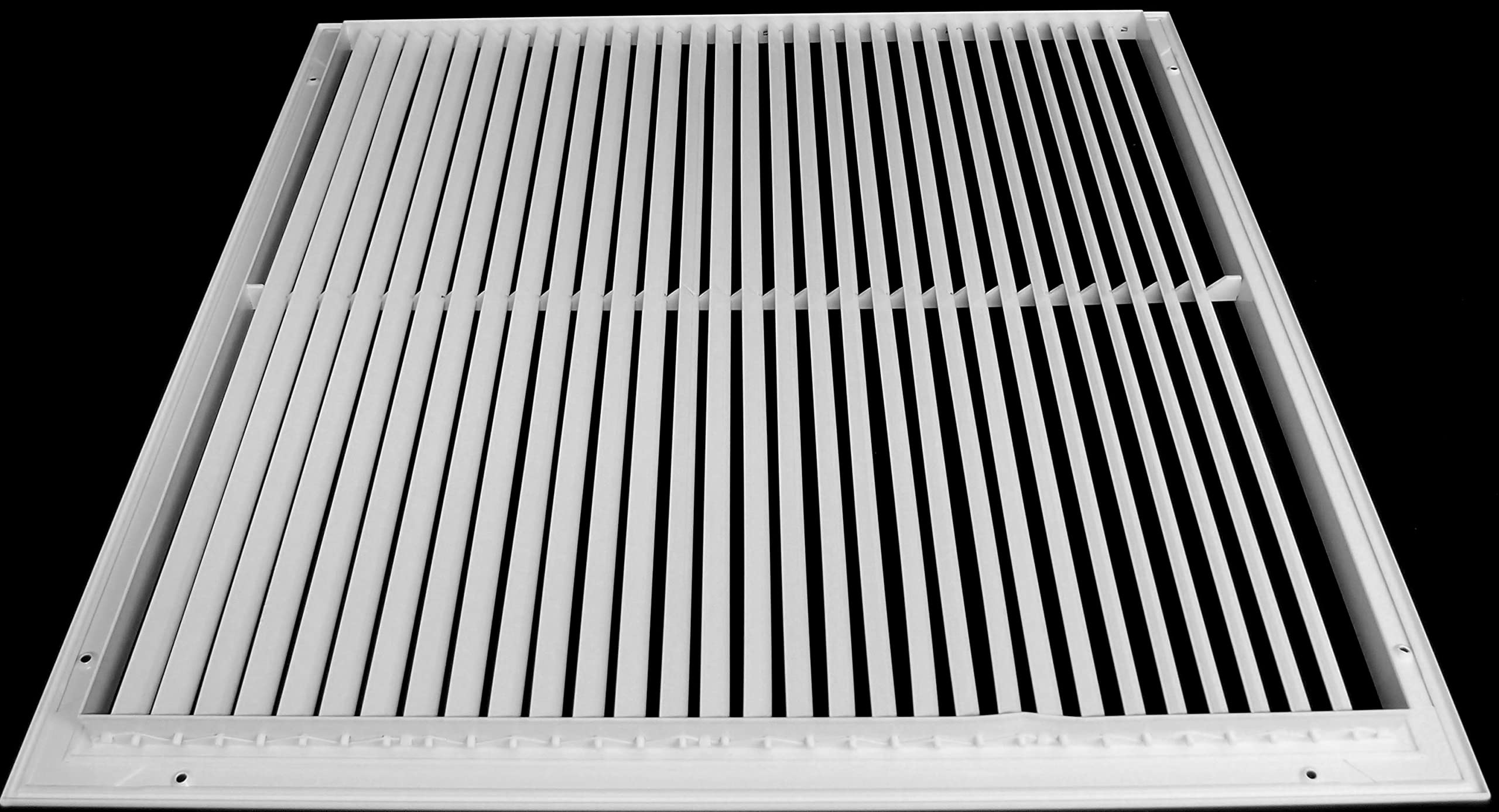 Grille d'aération réglable en aluminium de 30,5 x 45,7 cm (l x H) – Contrôle complet de la direction du flux d'air horizontal – Couvercle de conduit d'aération – Déviation simple [Dimensions
