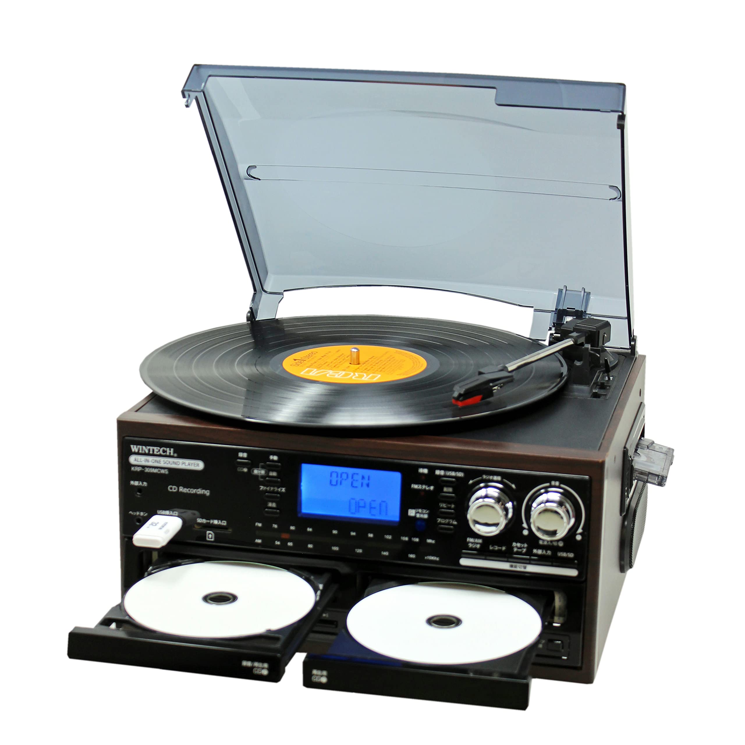 Amazon.co.jp: WINTECH スピーカー搭載ダブルCD(CD書き込み対応)マルチ