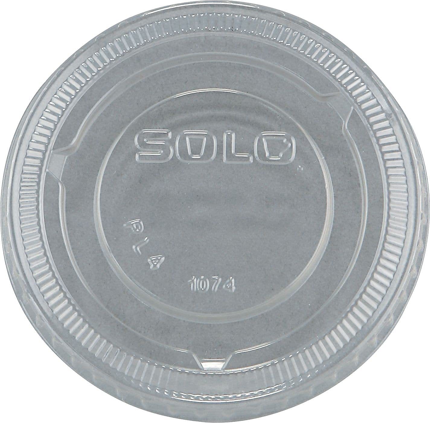 Solo PL4N Clear Portion Container Lid - Fits 3.25-5.5 oz, 0.3", Clear (Case of 2500)