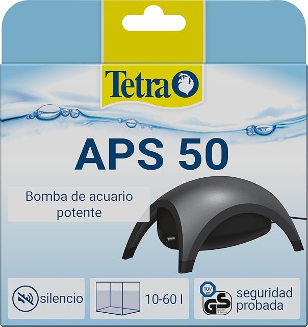 Tetra APS 50 Bomba de acuario 10 - 60 L, silenciosa y con aireadores potentes, antracita